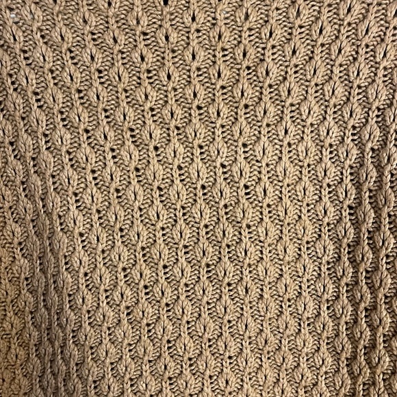 Massimo Dutti cable knit wool blend poncho size M - Picture 6 of 7